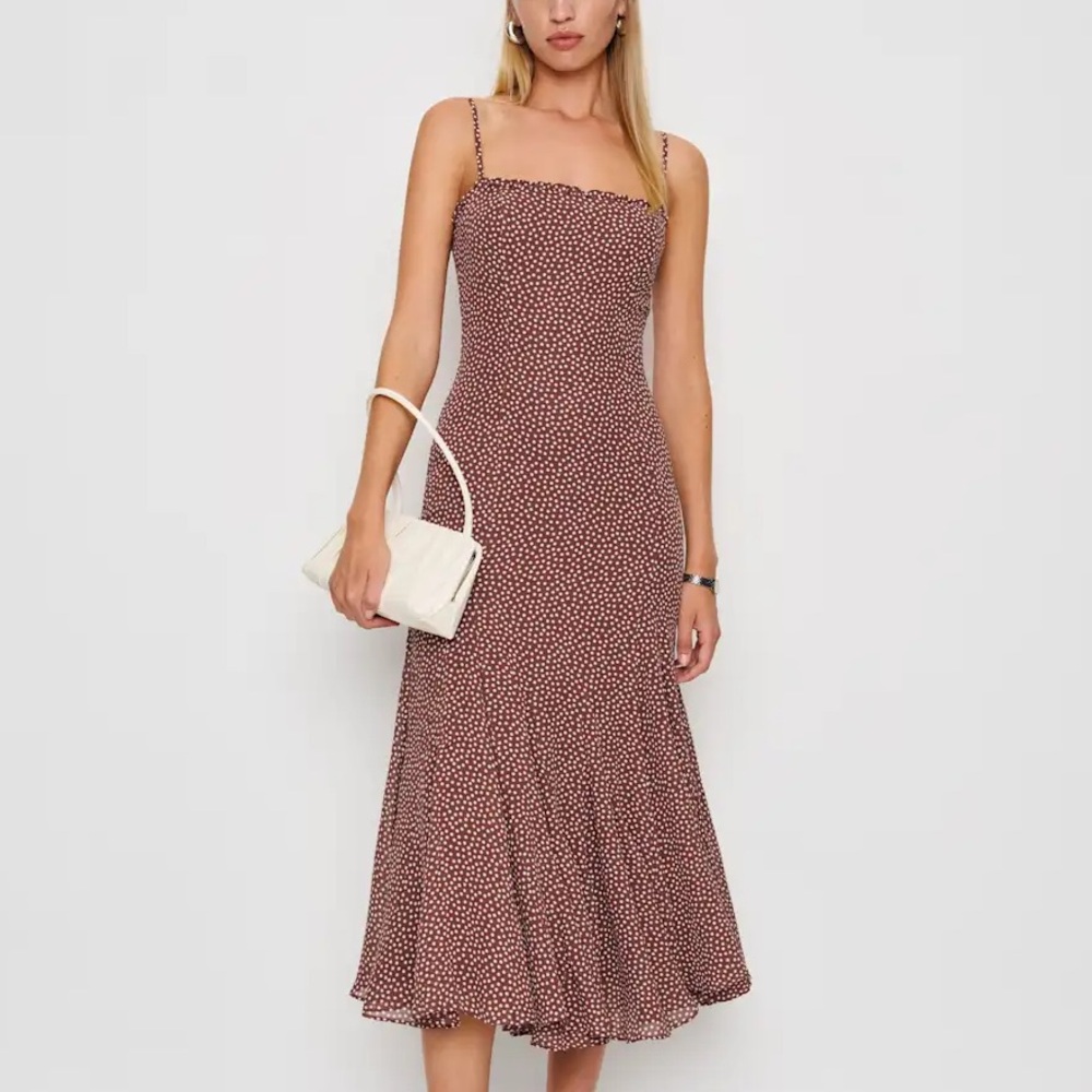 Reformation Lilibet Dress Brown - Size 6